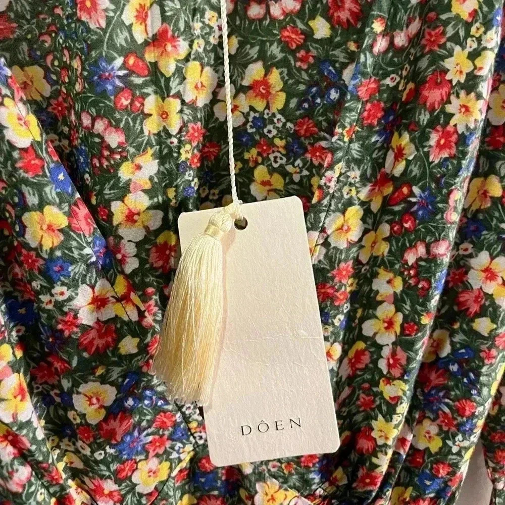 NWT DÔEN Doen Charleston Dress Green Valley Floral XS - Picture 6 of 7